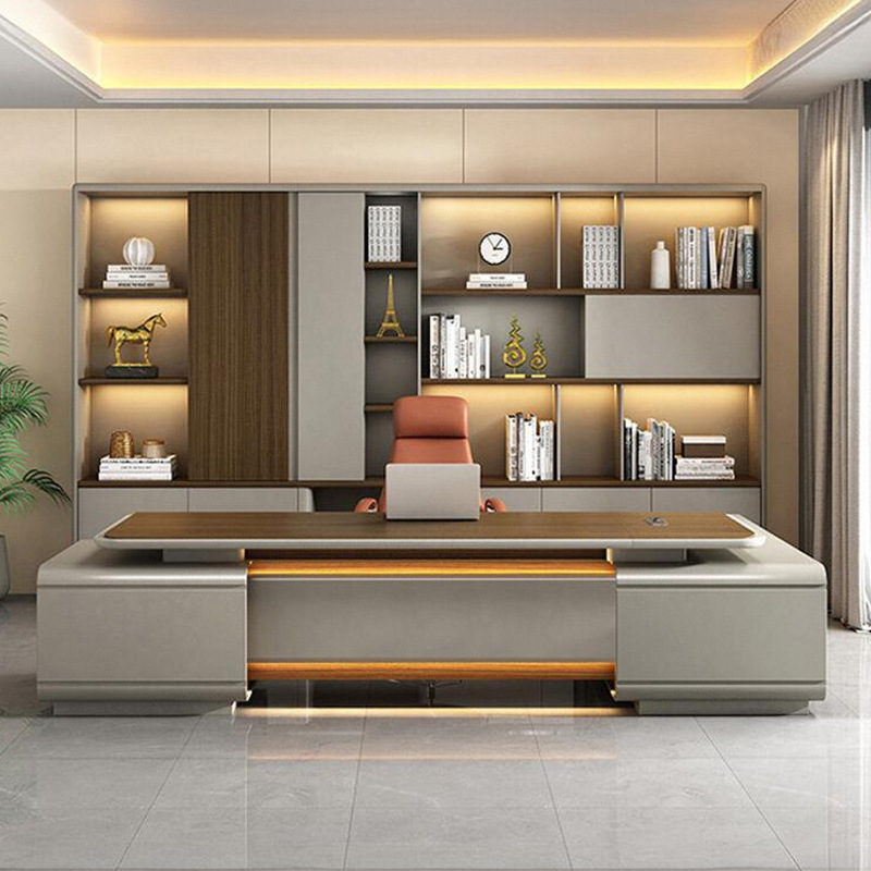 Mesa Executiva Modelo DBT008, Presidente/Chairman Office Desk, Premium Large Manager Desk with Office Chair Set for Manager\\Escritório