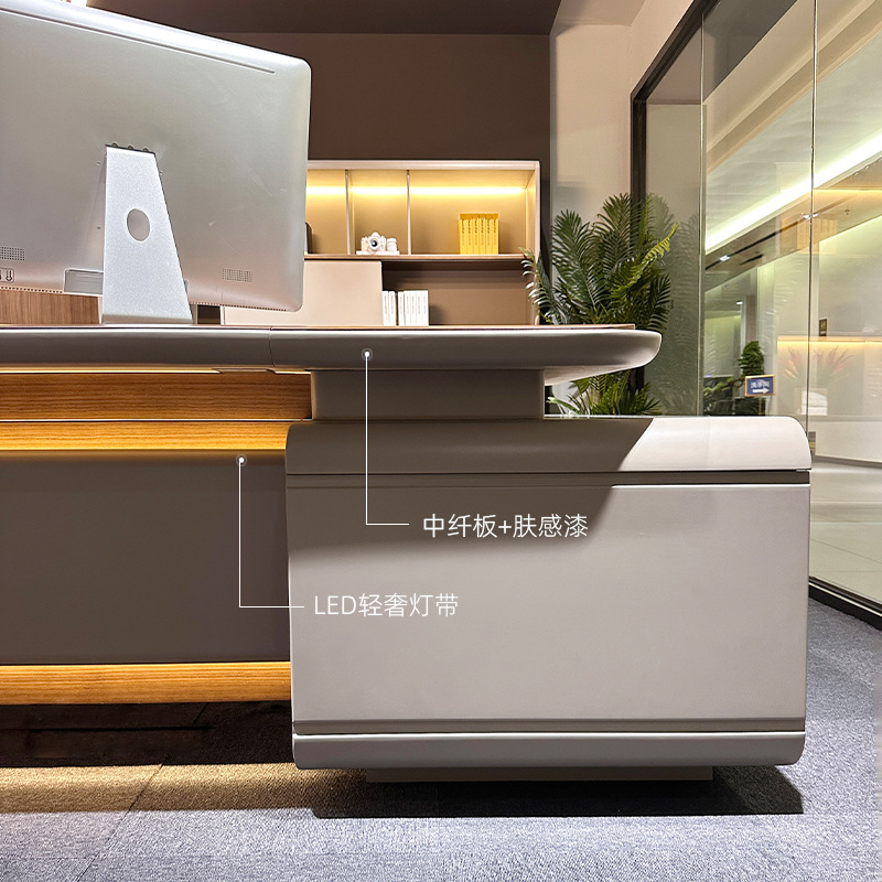 Mesa Executiva Modelo DBT008, Presidente/Chairman Office Desk, Premium Large Manager Desk with Office Chair Set for Manager\\Escritório