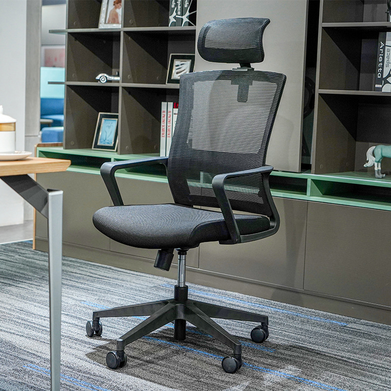 Cadeira de malha ergonômica por atacado modelo BGY001 - Costas curvadas respiráveis com altura-Braços ajustáveis para estudo, escritório e longas sessões sentadas